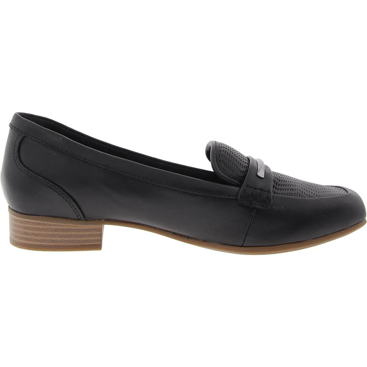 Womens Block Heel Man Made Loafers