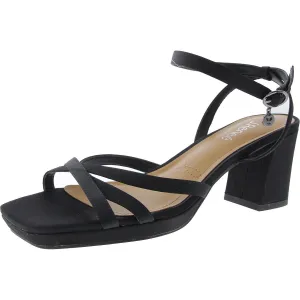 Womens Block Heel Man Made Strappy Sandals