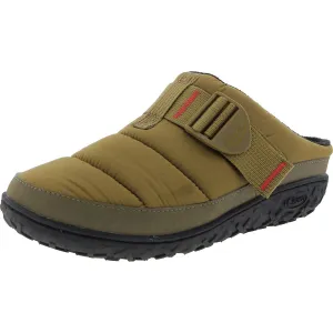 Womens Buckle Quilted Clogs
