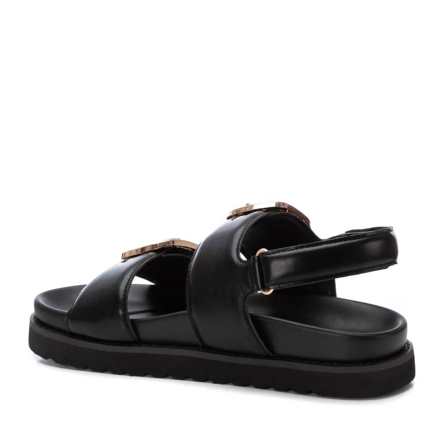 Women's Buckle Sandals In Black