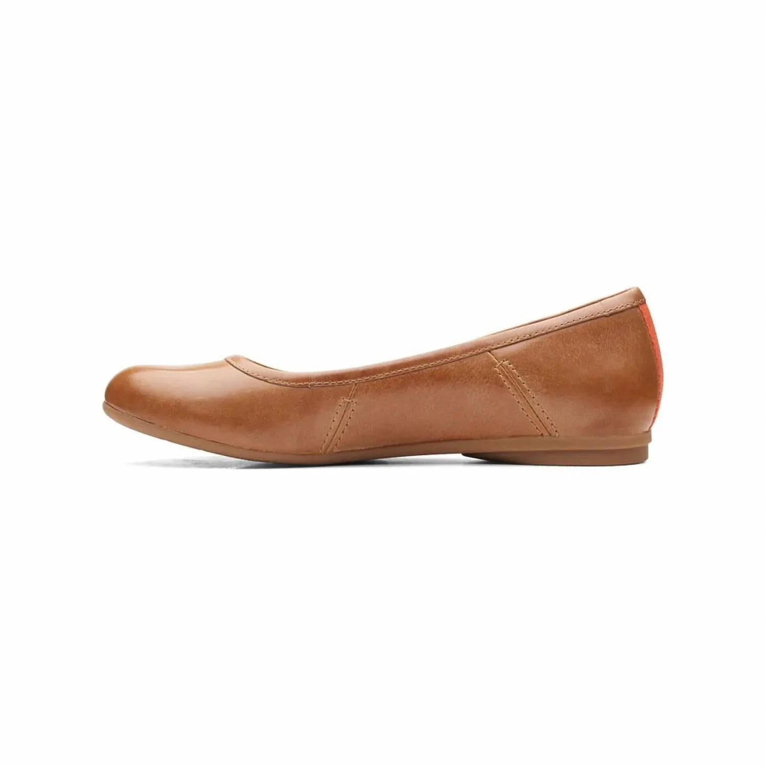 Women's Canebay Plain Ballet Flat In Dark Tan