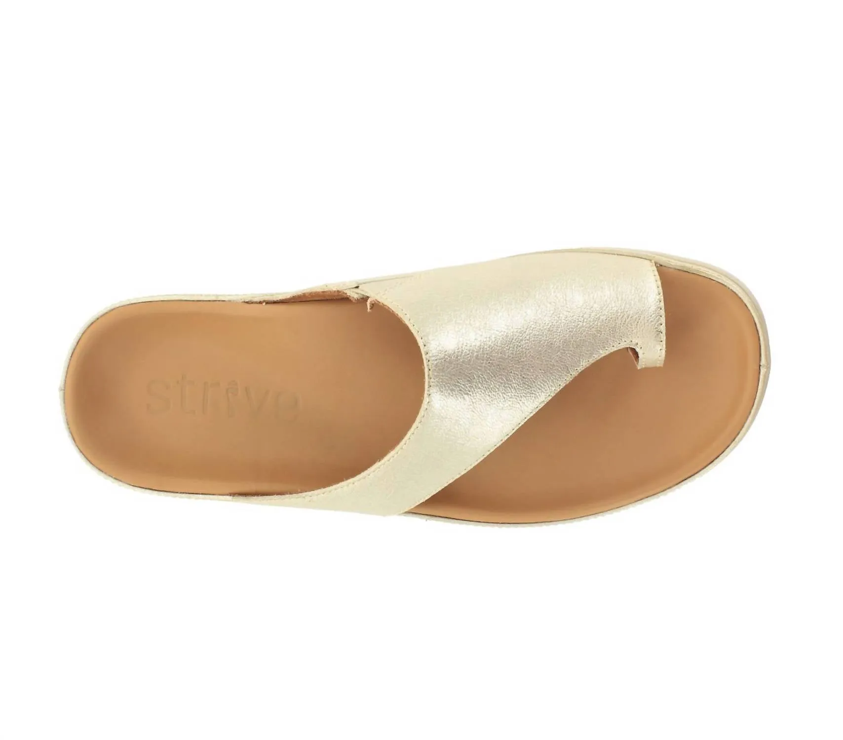 Women's Capri Sandals In Gold Metallic