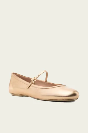 Women's Carla Leather Ballerina Flats In Gold