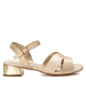 Women's Casual Heeled Sandals In Gold