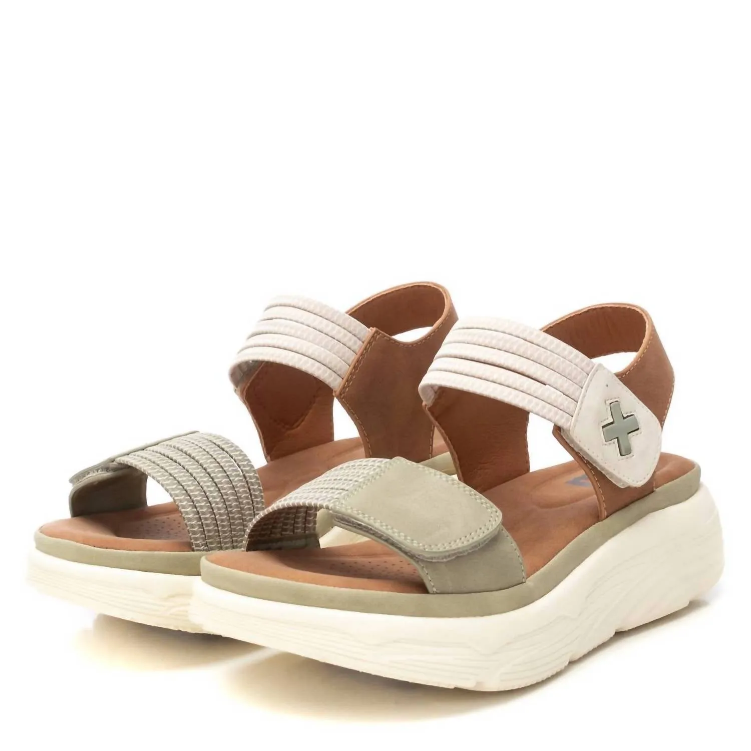 Women's Casual Sandals In Kakhi
