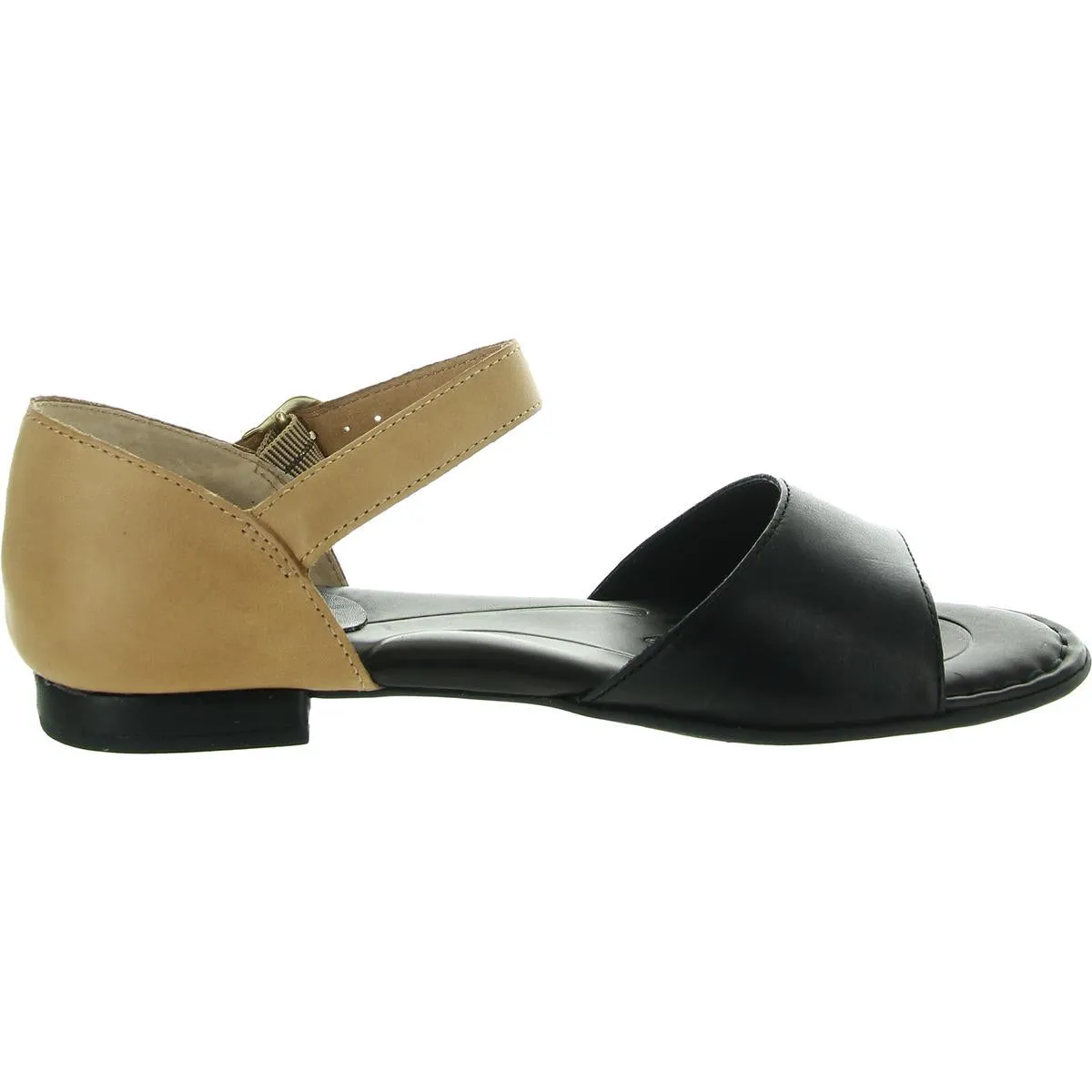 Womens Colorblock Leather Flatform Sandals