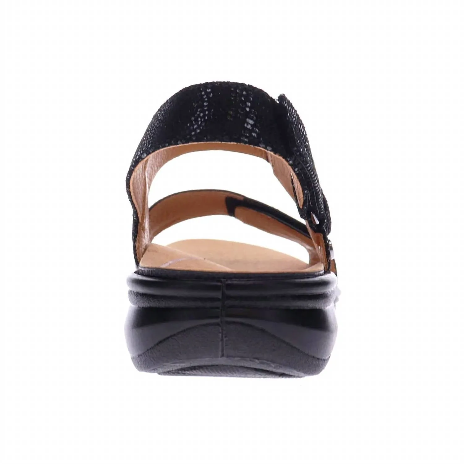 Women's Como Sandal In Black Lizard