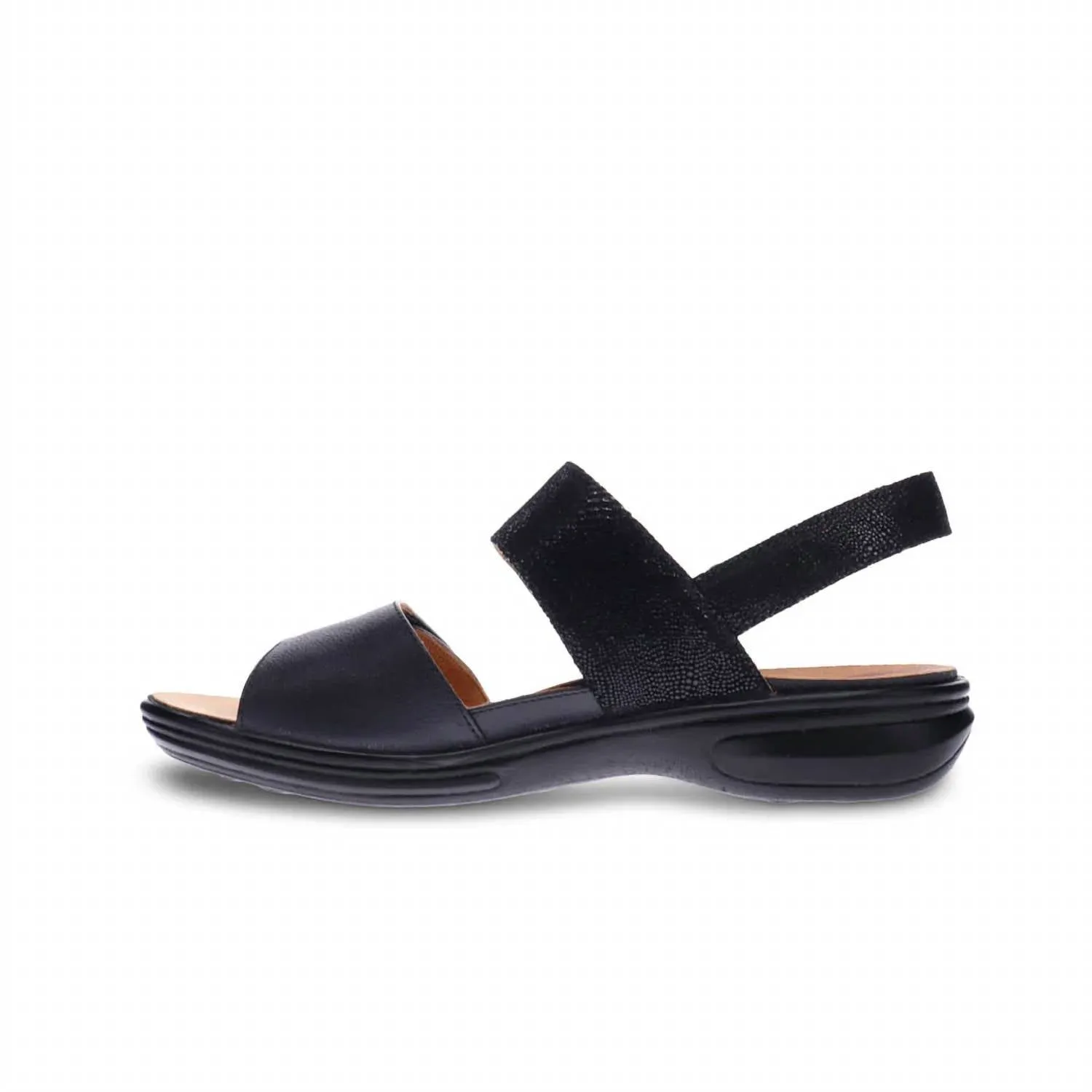 Women's Como Sandal In Black Lizard