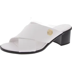 Womens Criss-Cross Lambskin Leather Slide