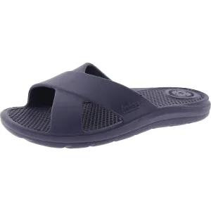 Womens Criss-Cross Man Made Pool Slides