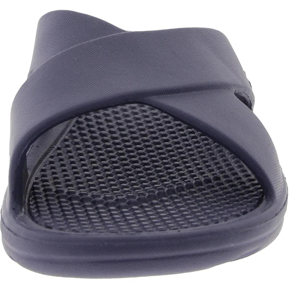 Womens Criss-Cross Man Made Pool Slides
