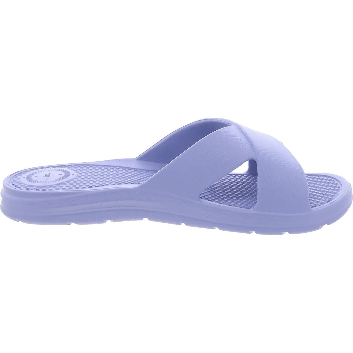 Womens Criss-Cross Man Made Pool Slides