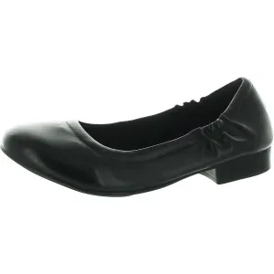 Womens Cushioned Footbed Leather Ballet Flats
