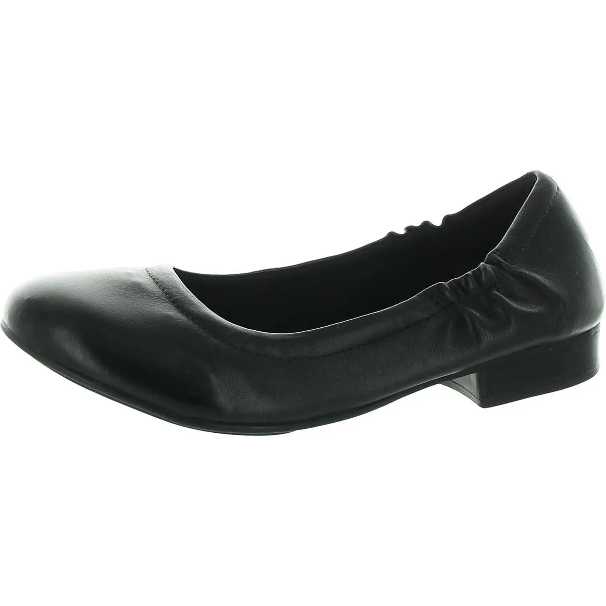 Womens Cushioned Footbed Leather Ballet Flats