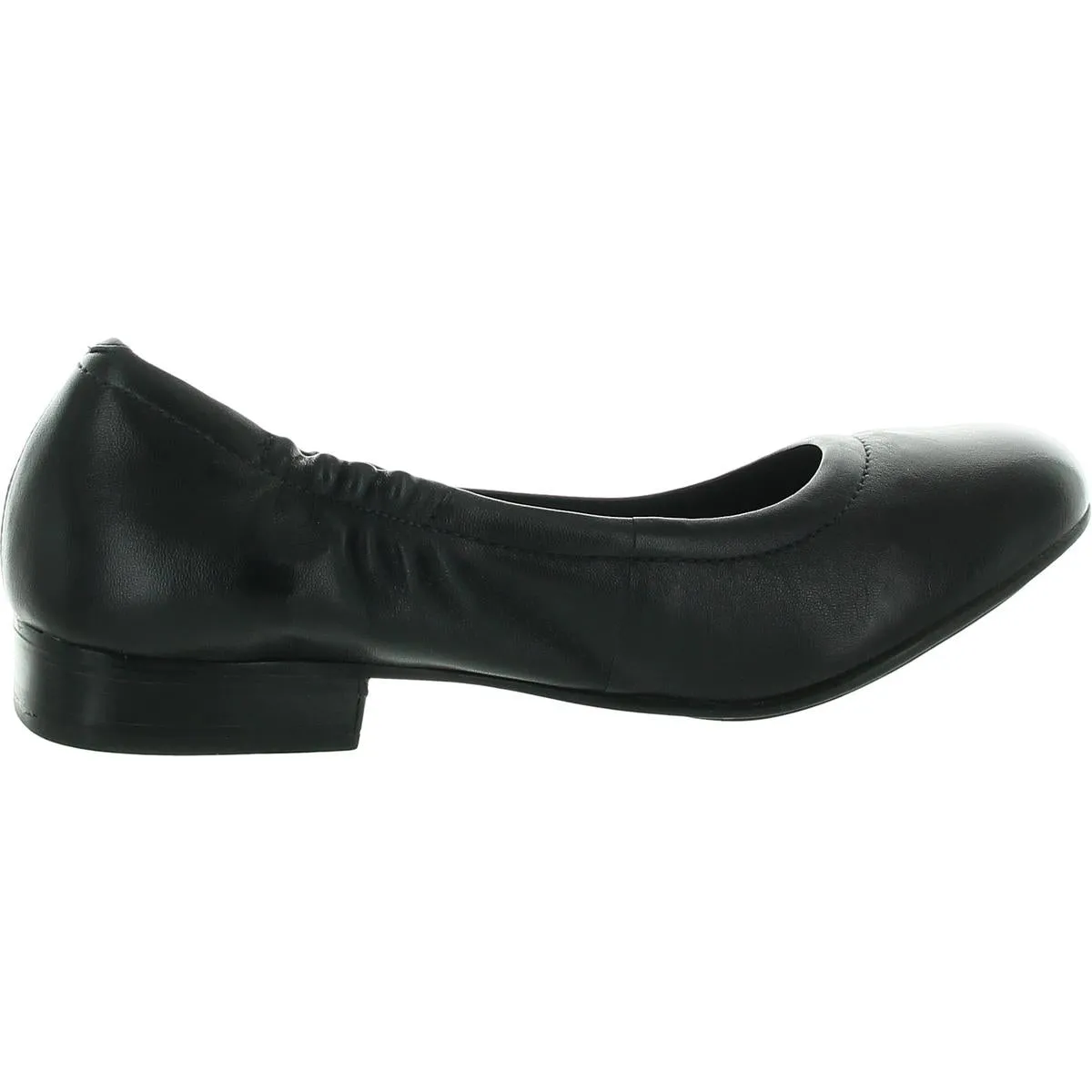Womens Cushioned Footbed Leather Ballet Flats