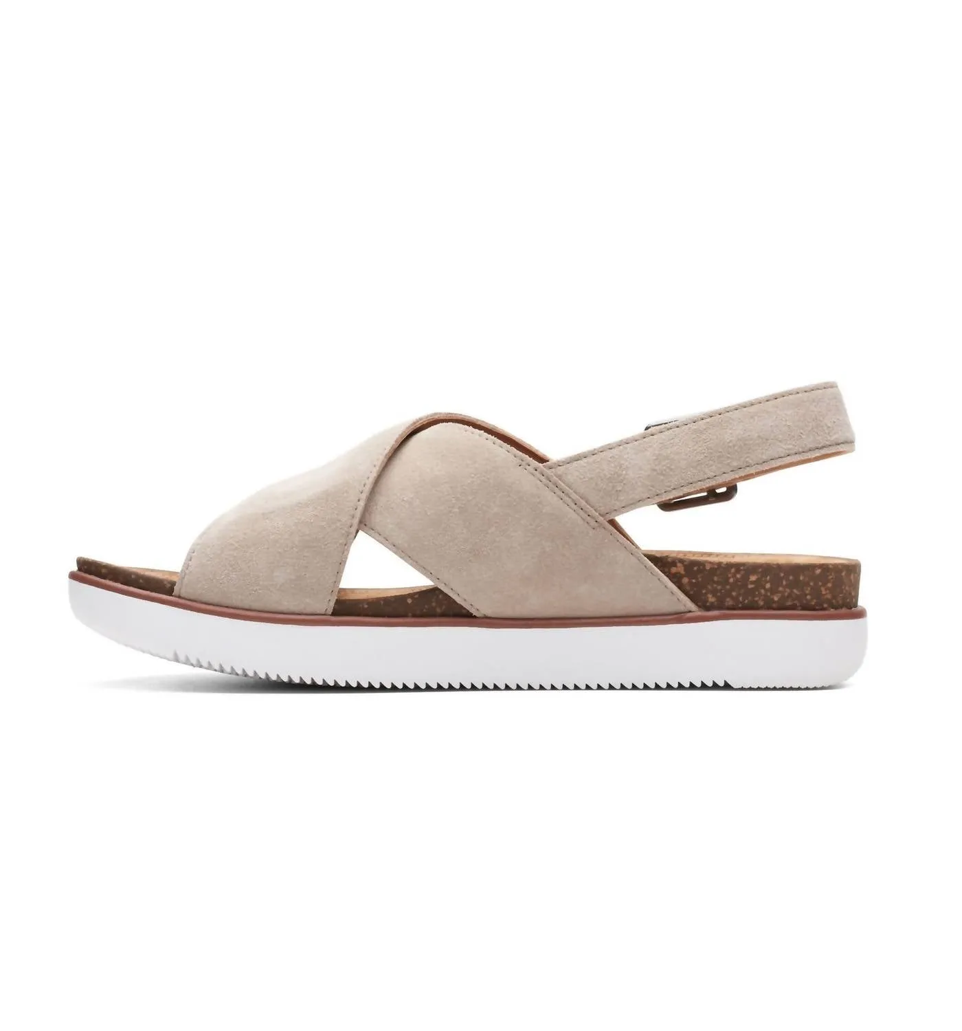 Women's Elayne Cross Sandal In Sand Suede