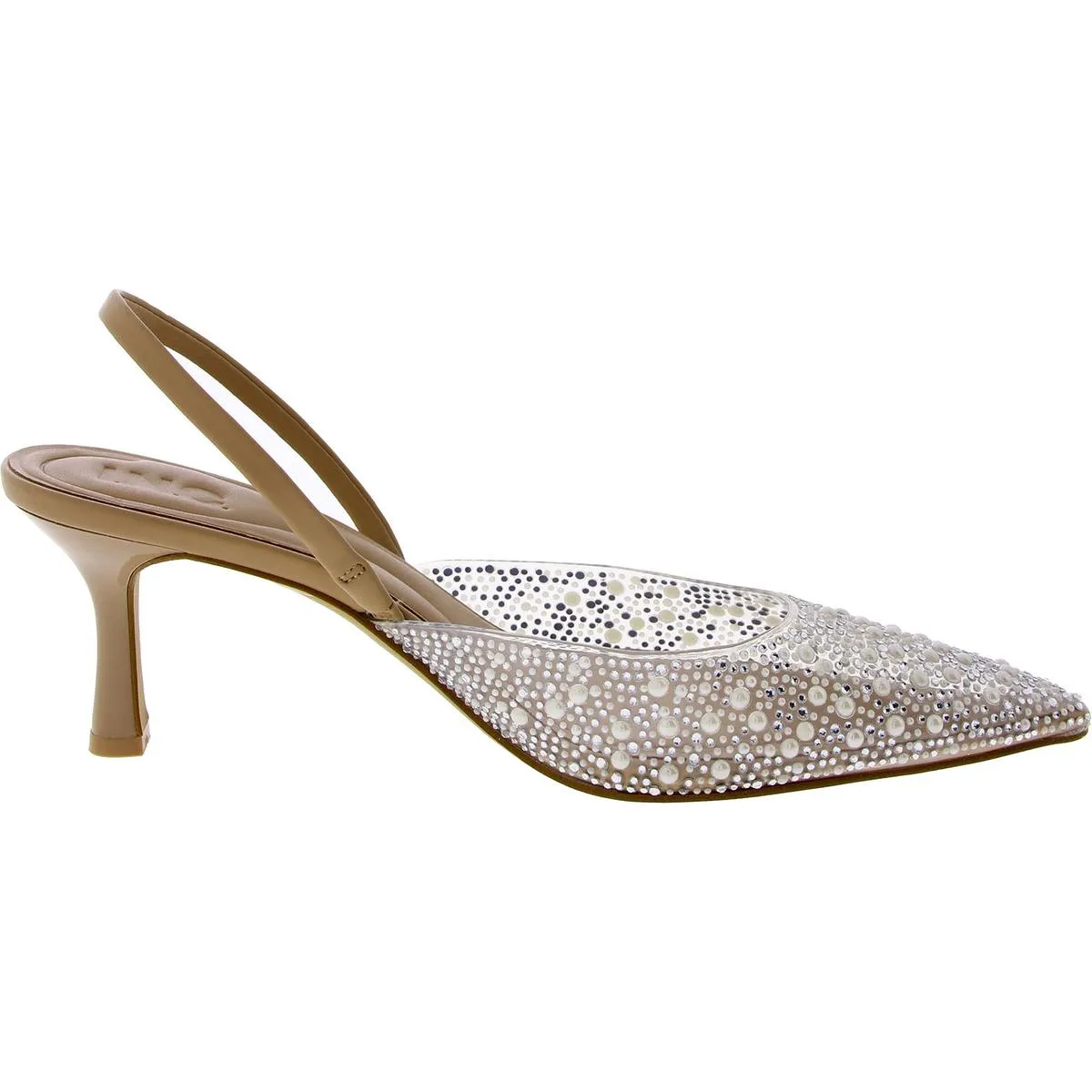 Womens Embellished Dressy Slingback Heels