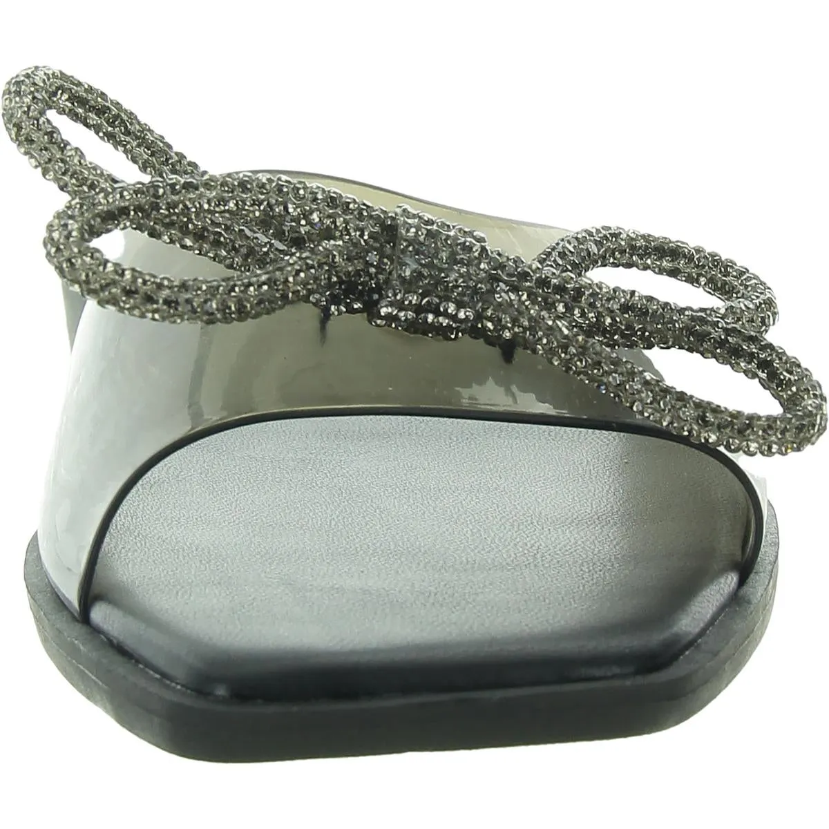 Womens Embellished Manmade Slide Sandals