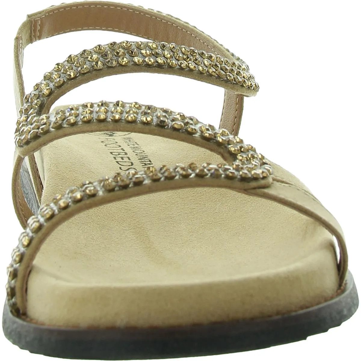 Womens Embellished Manmade Slingback Sandals