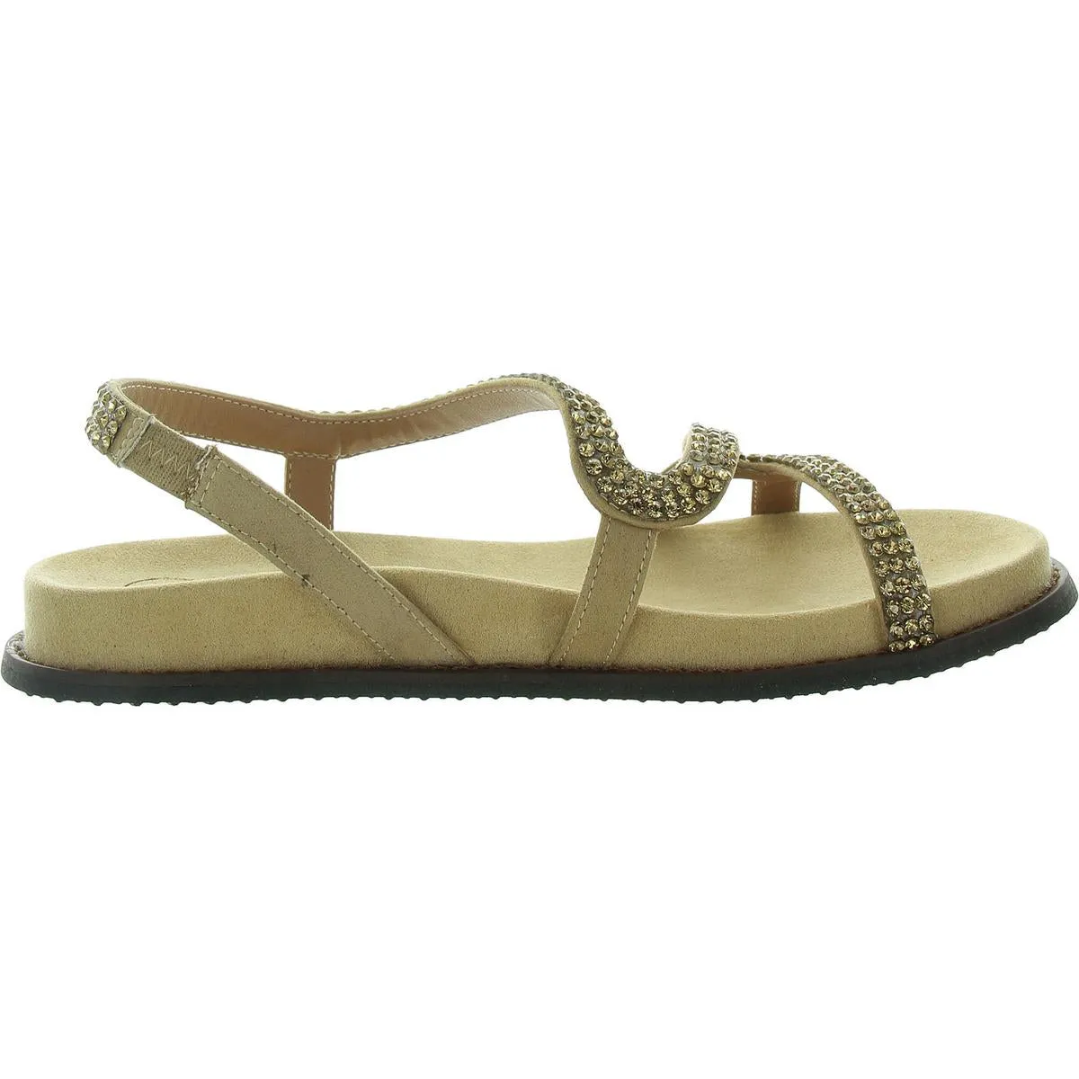 Womens Embellished Manmade Slingback Sandals