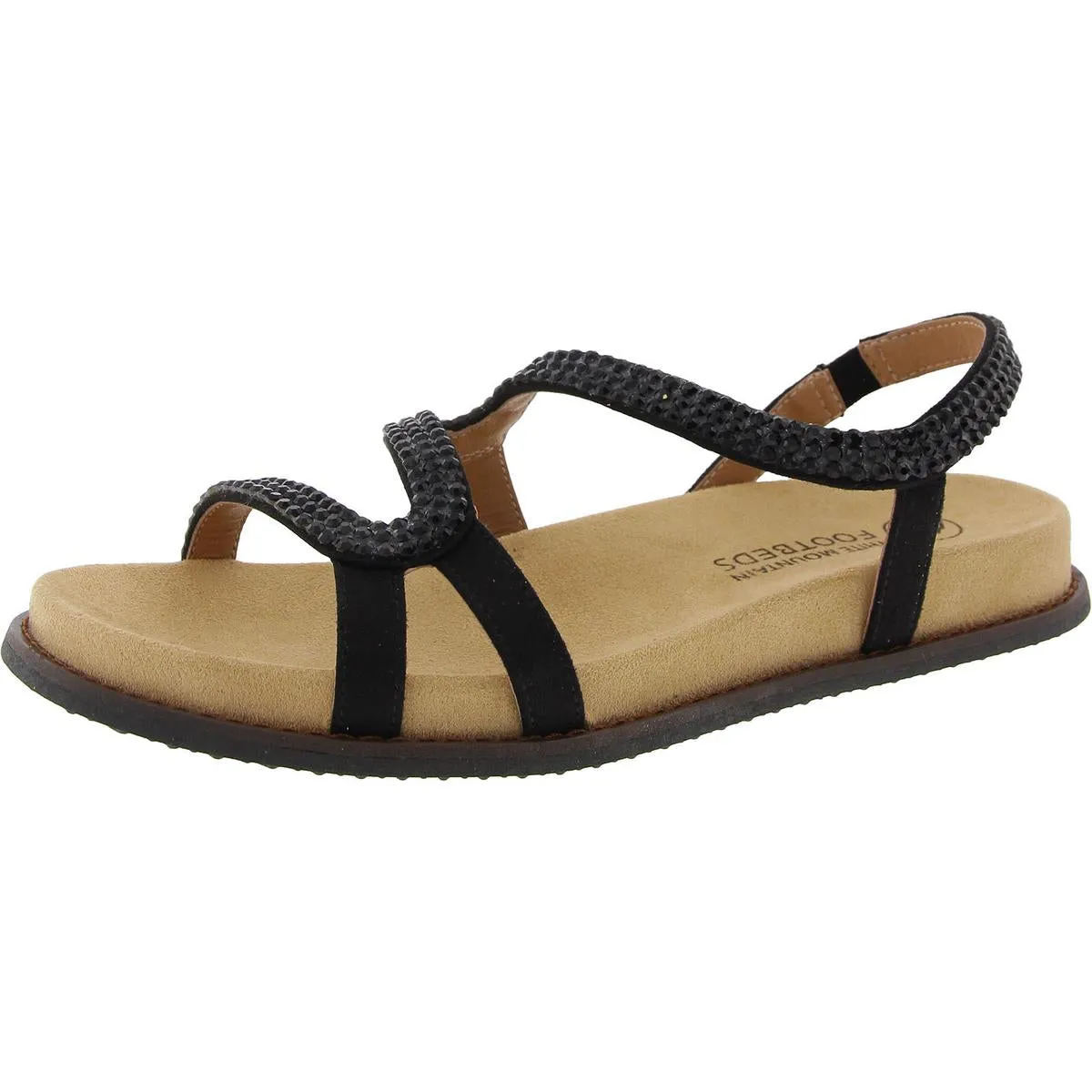 Womens Embellished Manmade Slingback Sandals