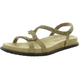 Womens Embellished Manmade Slingback Sandals