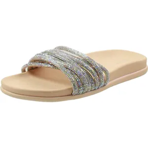 Womens Embellished Slide Sandals