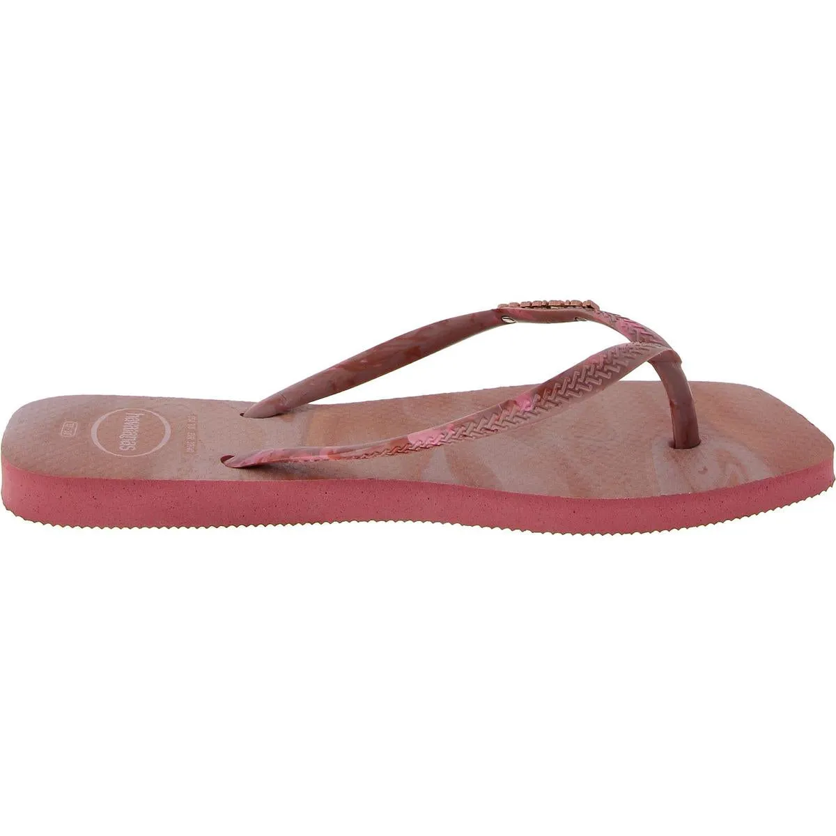 Womens Embellished Slip On Flip-Flops