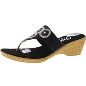 Womens Embellished Wedge Sandals
