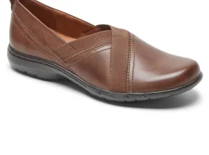 Women's Envelope Slip On Shoes In Brown Leather