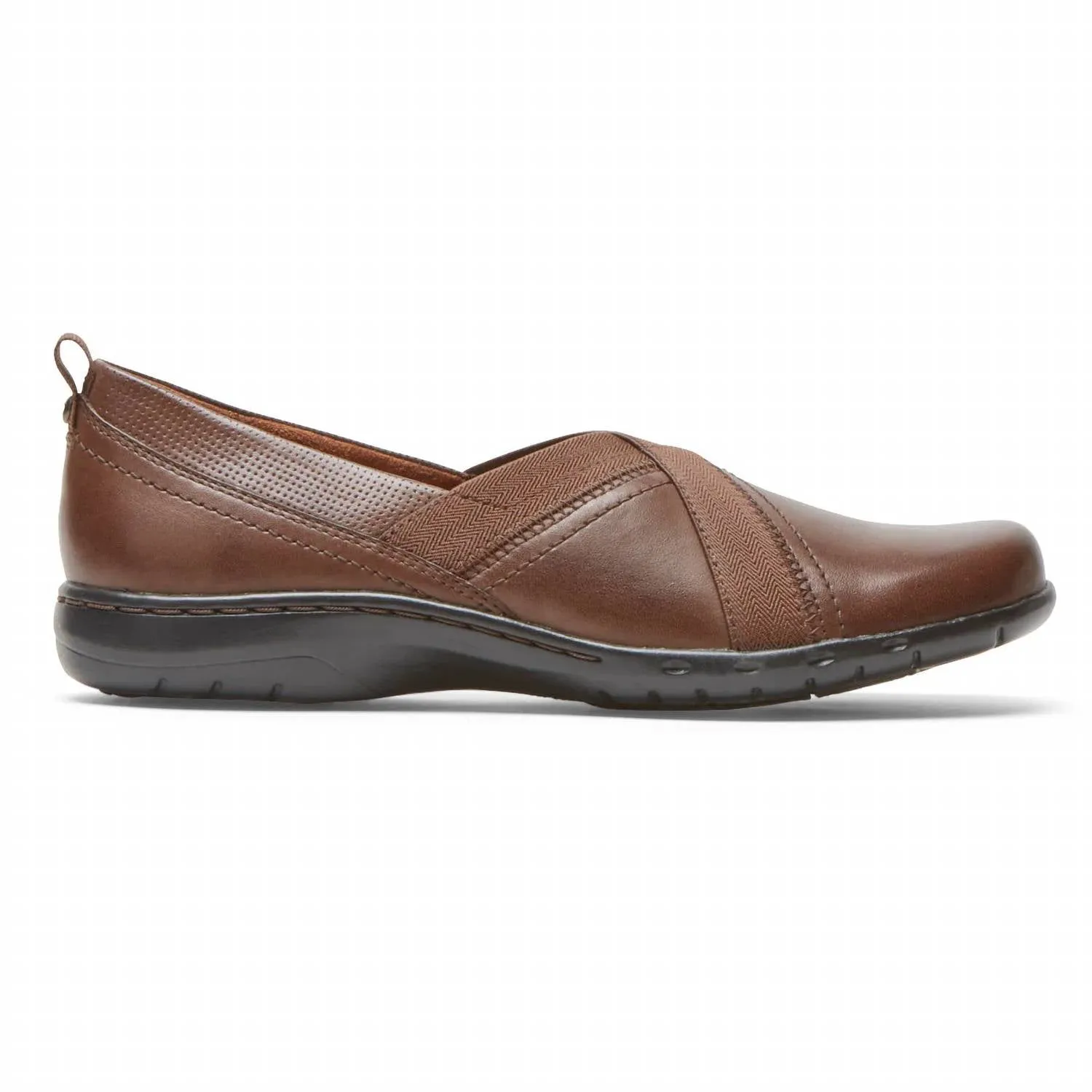 Women's Envelope Slip On Shoes In Brown Leather