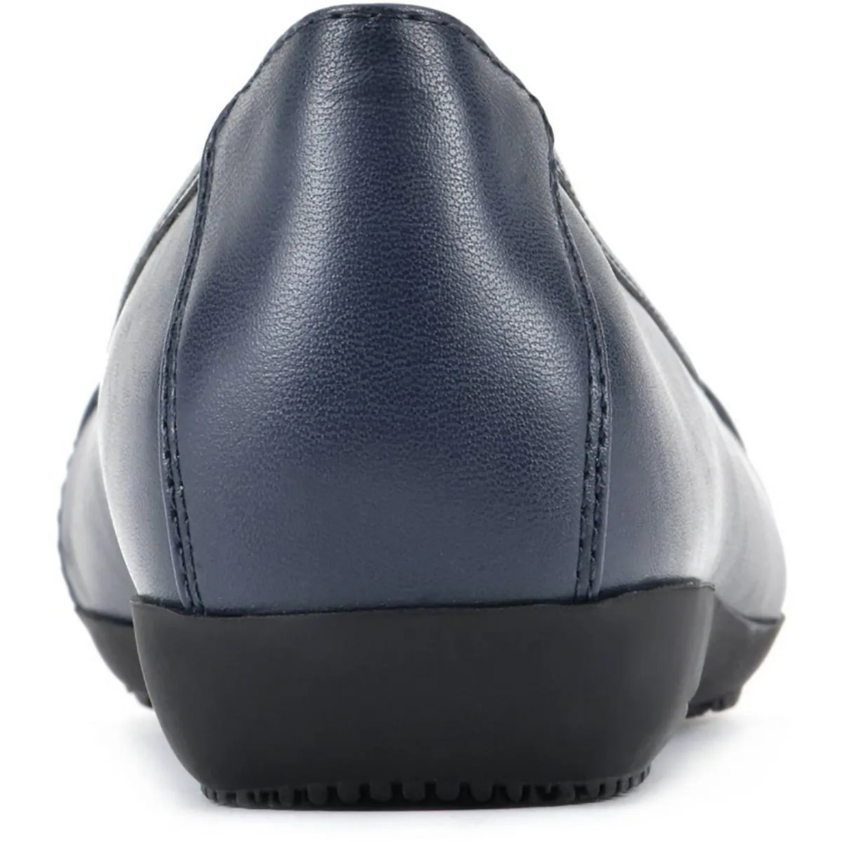 Womens Faux Leather Embellished Ballet Flats