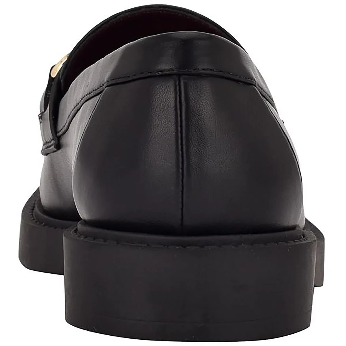 Womens Faux Leather Embellished Loafers
