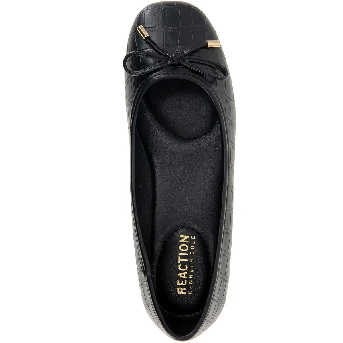 Womens Faux Leather Slip On Ballet Flats