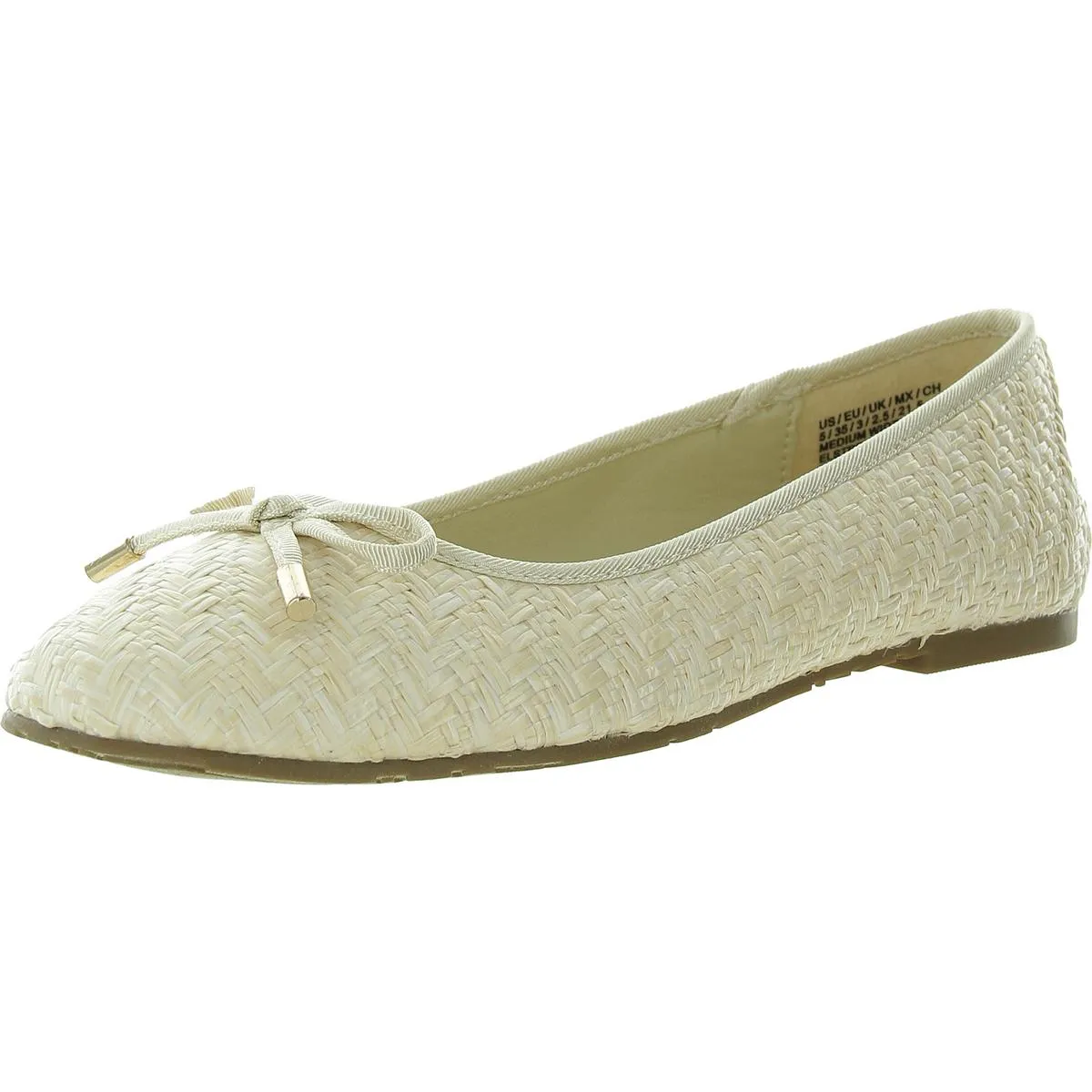 Womens Faux Leather Slip On Ballet Flats