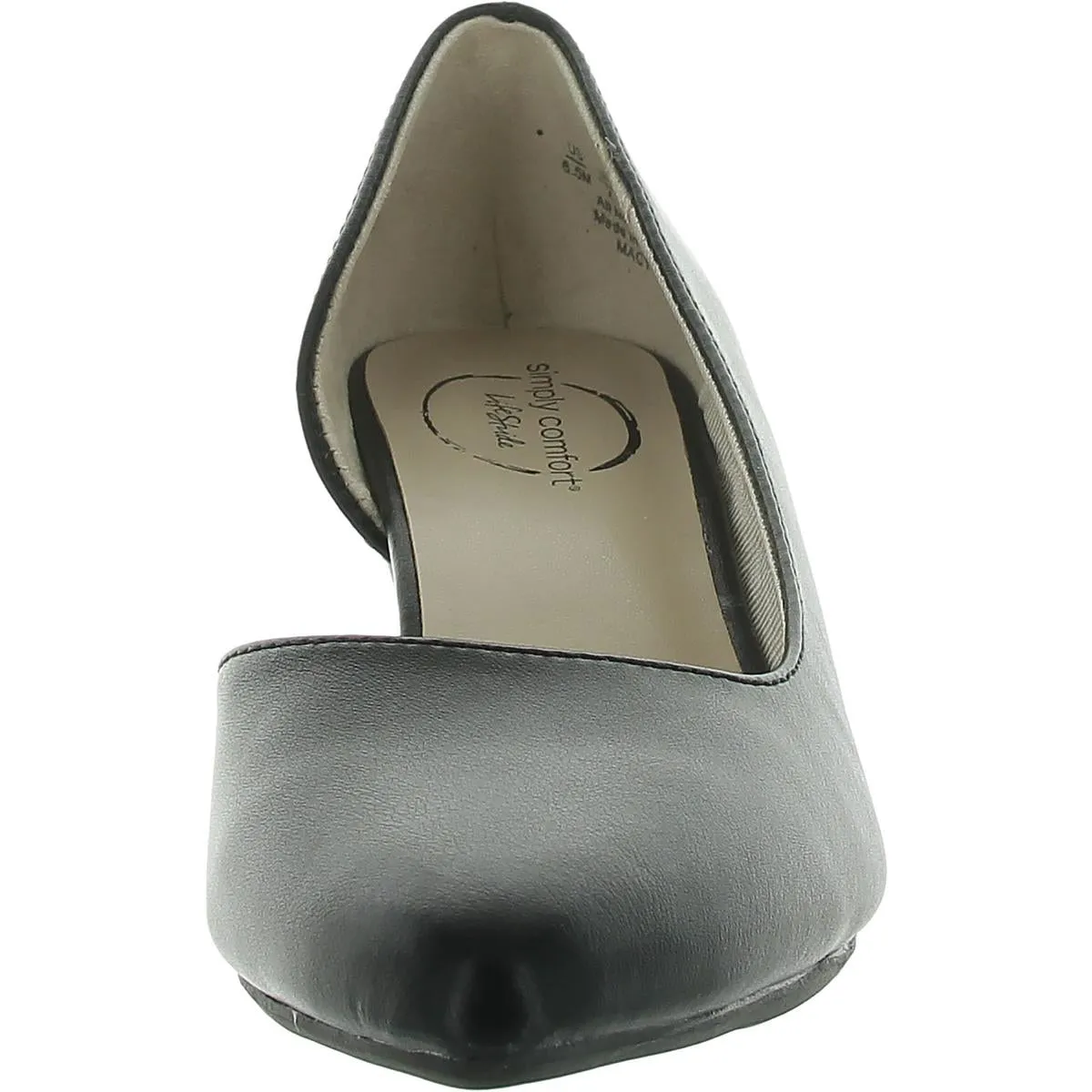 Womens Faux Leather Wedge D'Orsay Heels