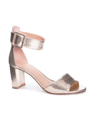 Womens Faux Suede Ankle Strap Block Heels