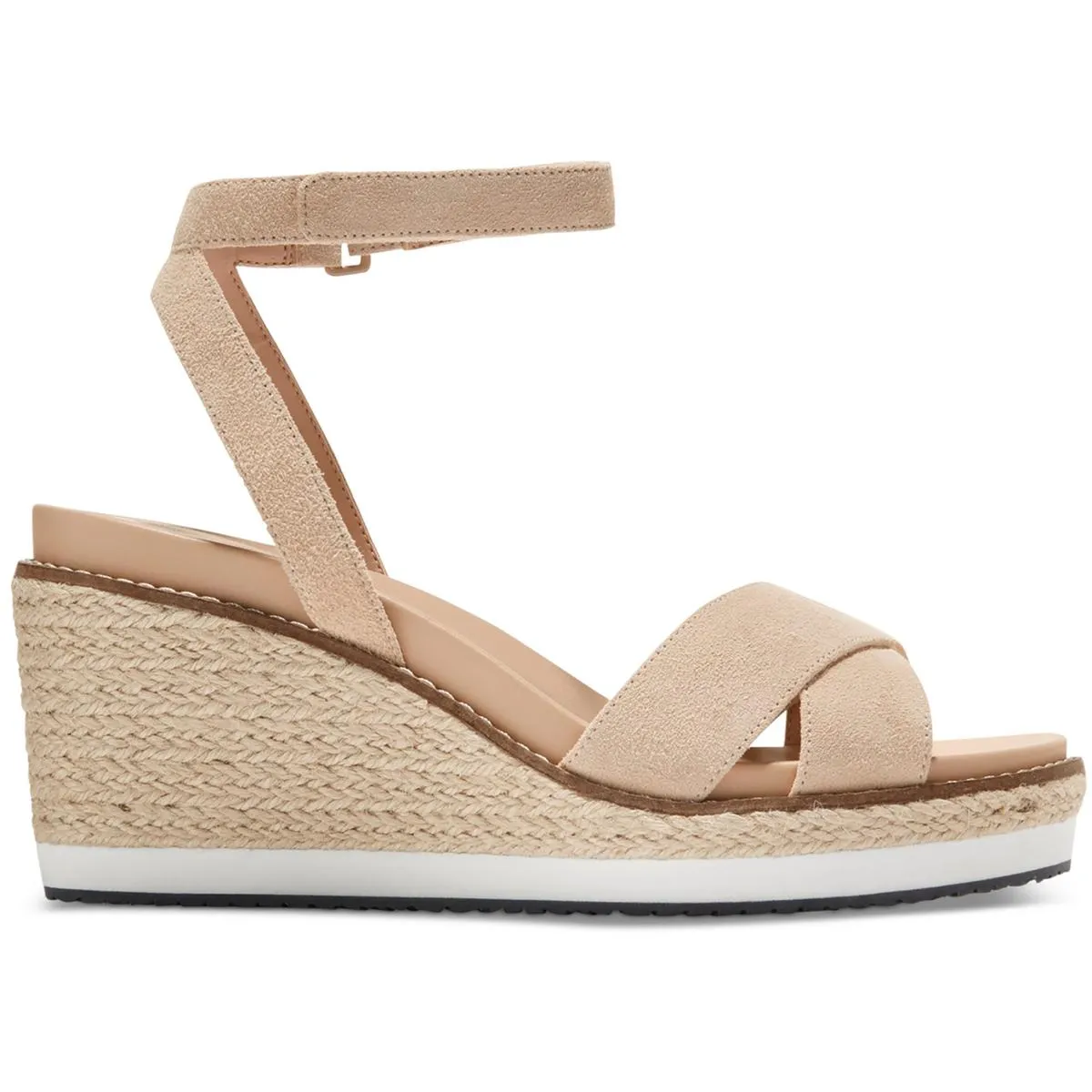 Womens Faux Suede Ankle Strap Platform Sandals