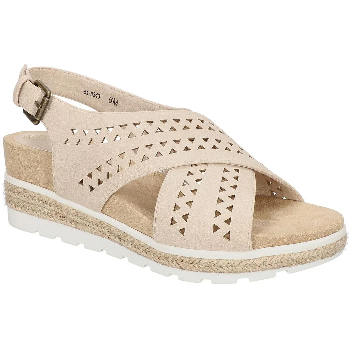 Womens Faux Suede Criss-Cross Slingback Sandals