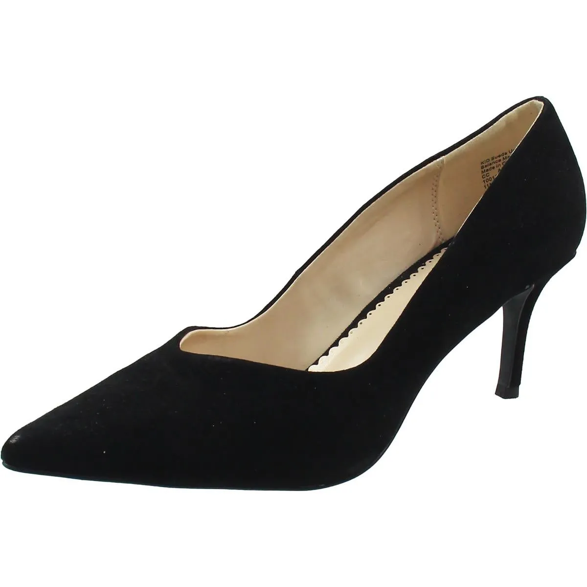 Womens Faux Suede Pointed Toe Pumps