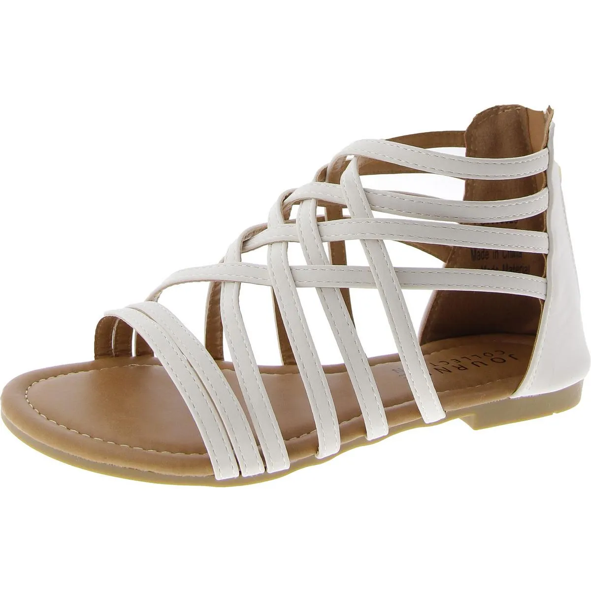 Womens Faux Suede Strappy Sandals
