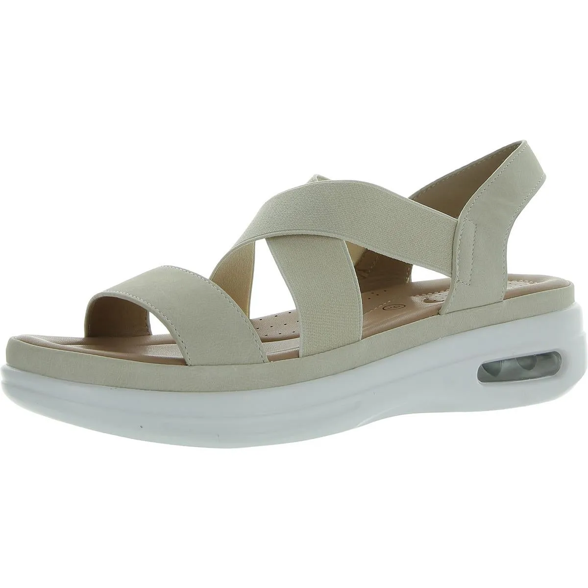 Womens Faux Suede Stretch Strappy Sandals