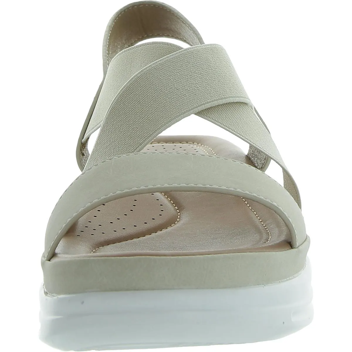 Womens Faux Suede Stretch Strappy Sandals