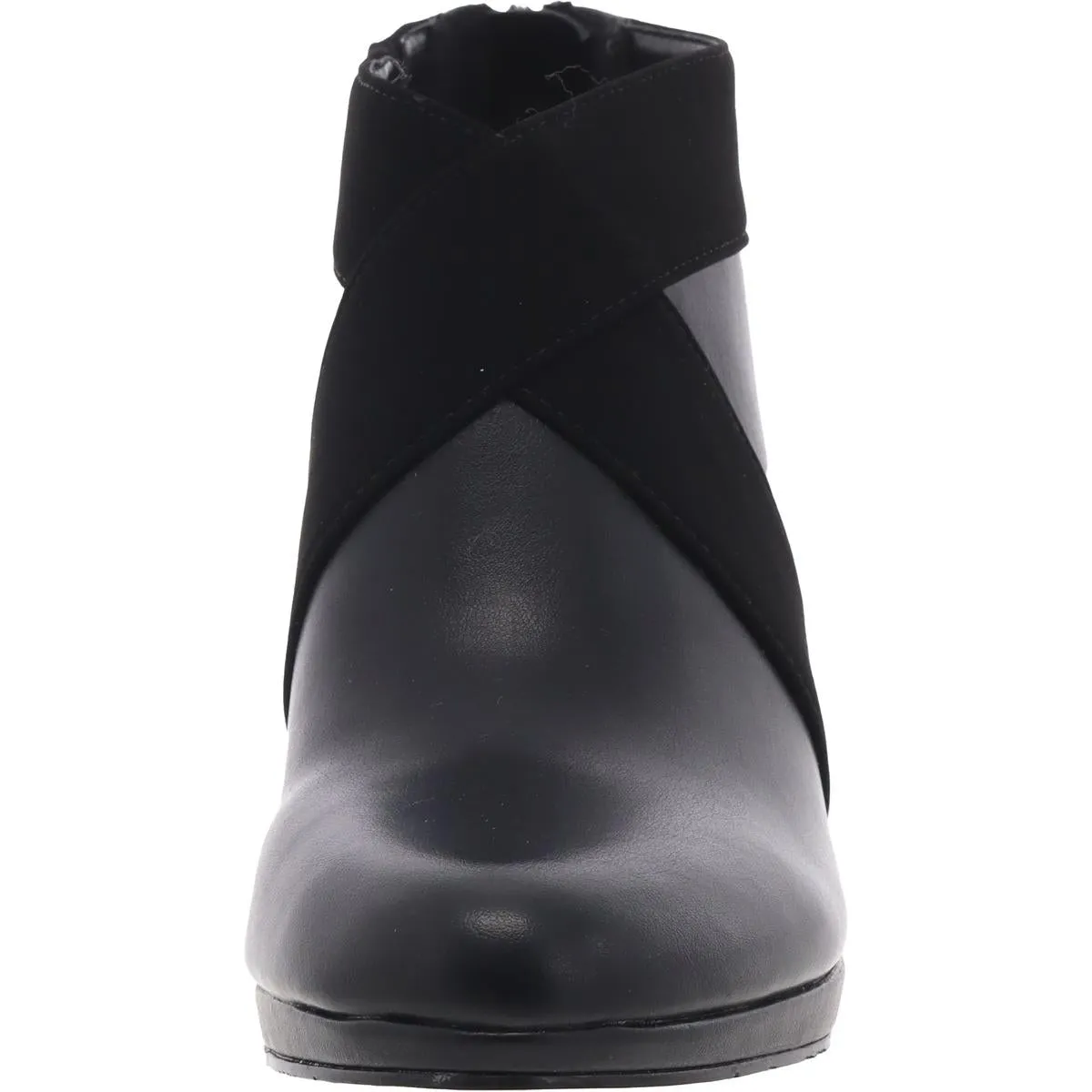 Womens Faux Wrap Man Made Block Heels