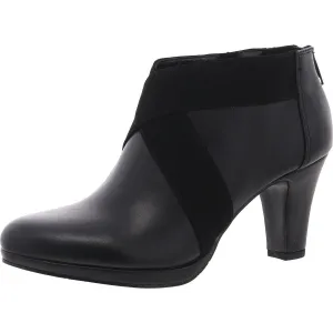 Womens Faux Wrap Man Made Block Heels