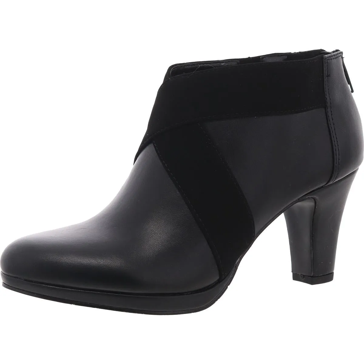 Womens Faux Wrap Man Made Block Heels