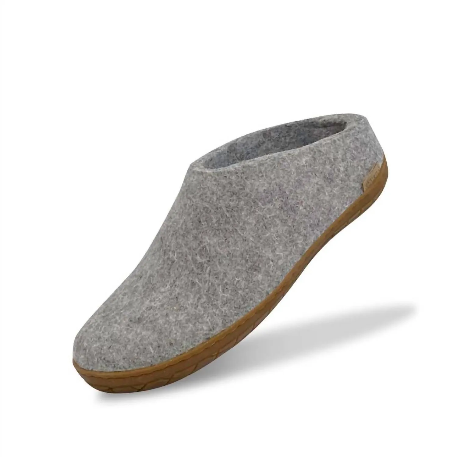 Women's Felt Slip-On Shoes In Grey