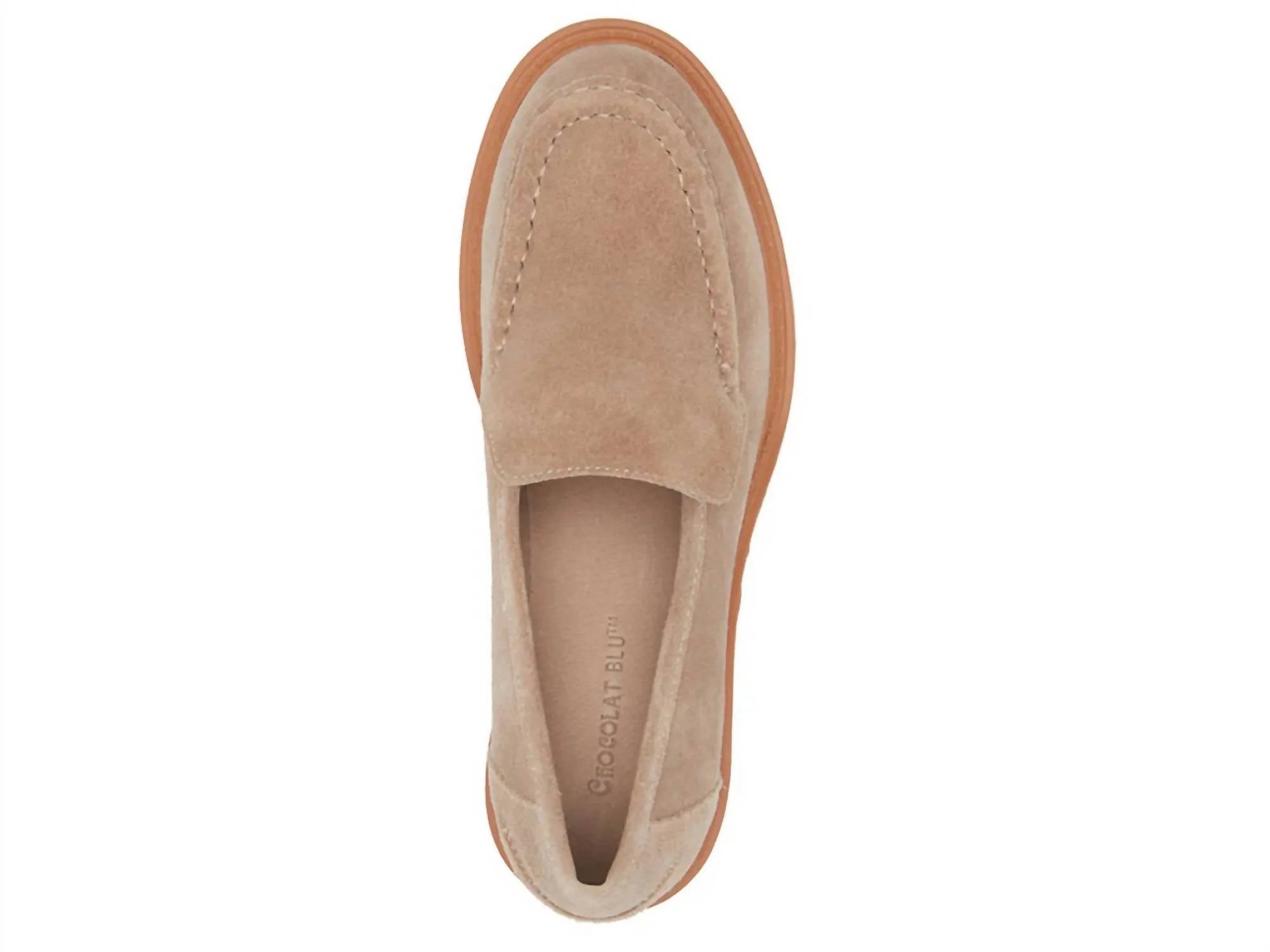 Women's Finna Suede Loafer Shoe In Latte