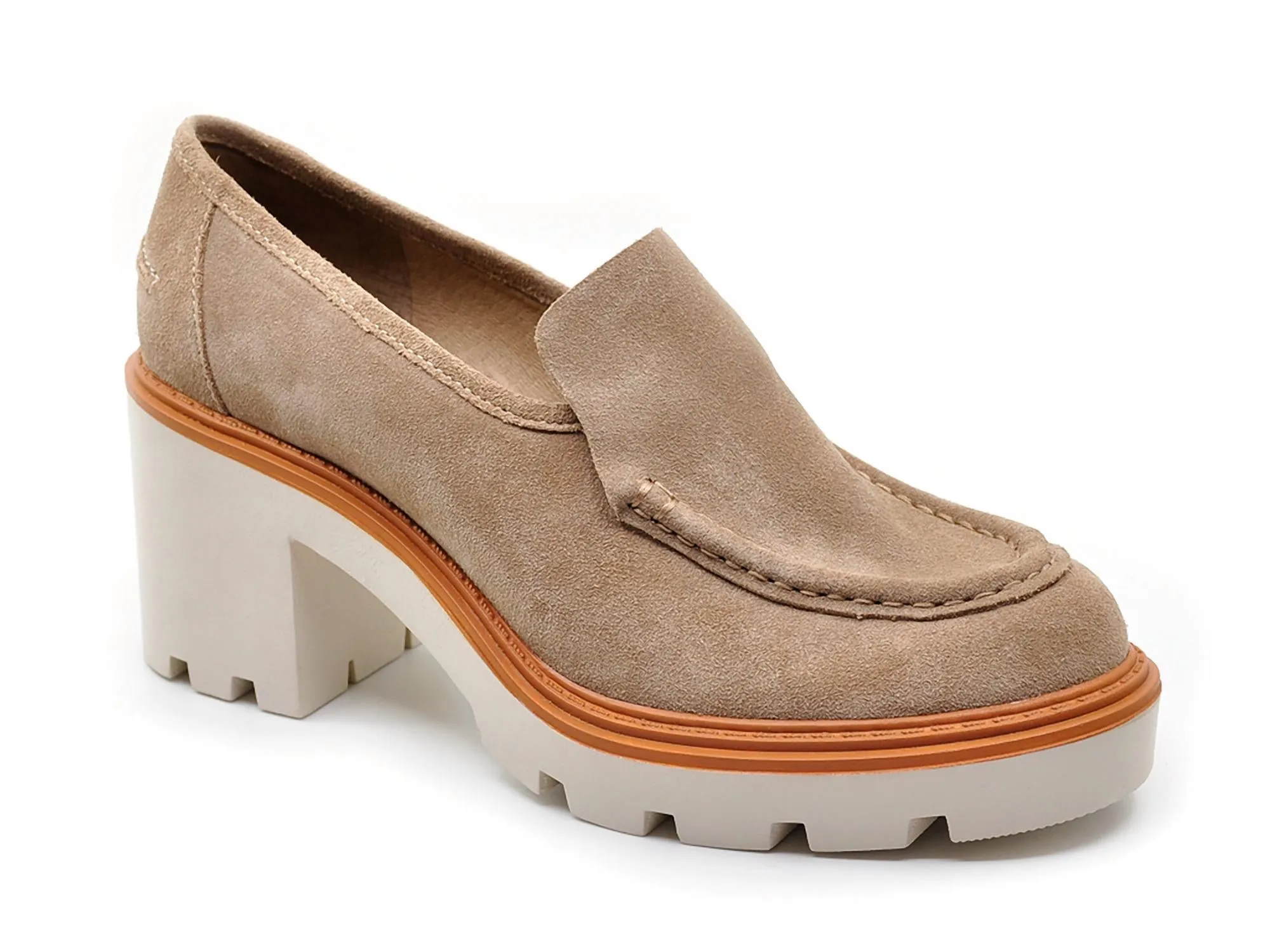 Women's Finna Suede Loafer Shoe In Latte