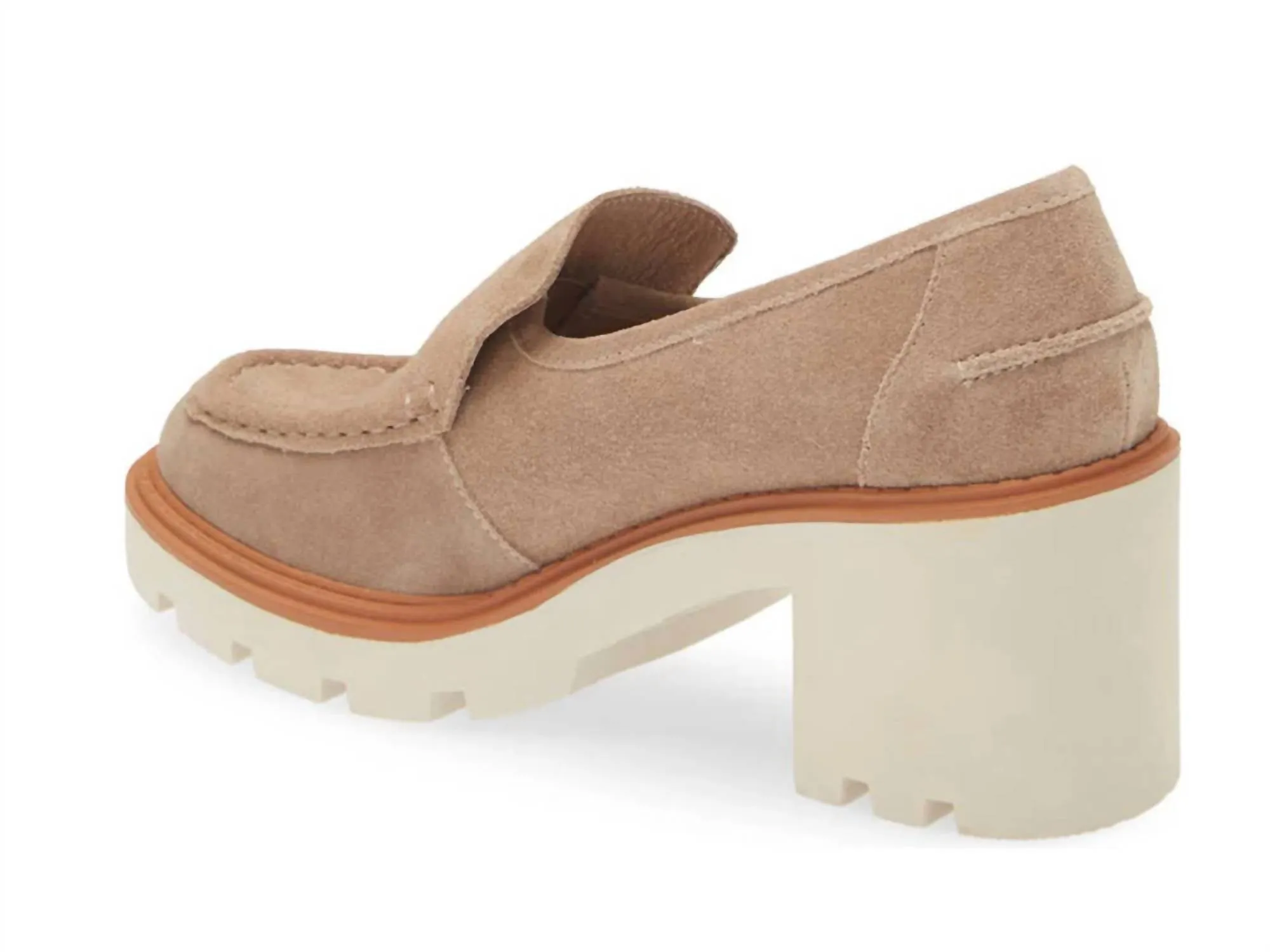 Women's Finna Suede Loafer Shoe In Latte